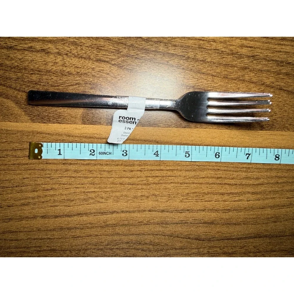 Room Essentials Forks Silver Stainless Steel 3 Piece Set Flatware NWT